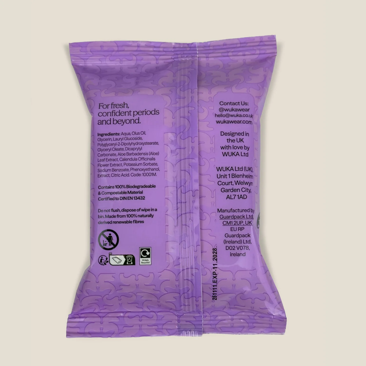 WUKA Cycle Care Intimate Wipes - Image 3