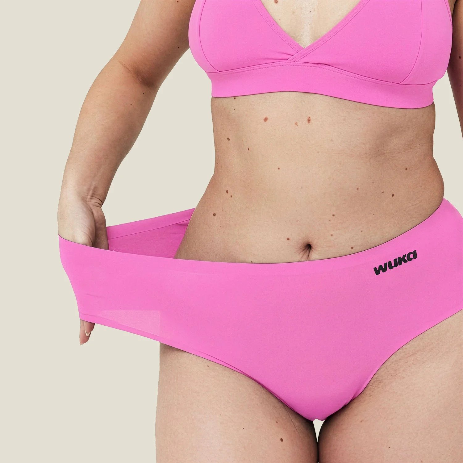 WUKA Stretch Seamless Midi Brief Heavy - Pinkest Pink - Image 5