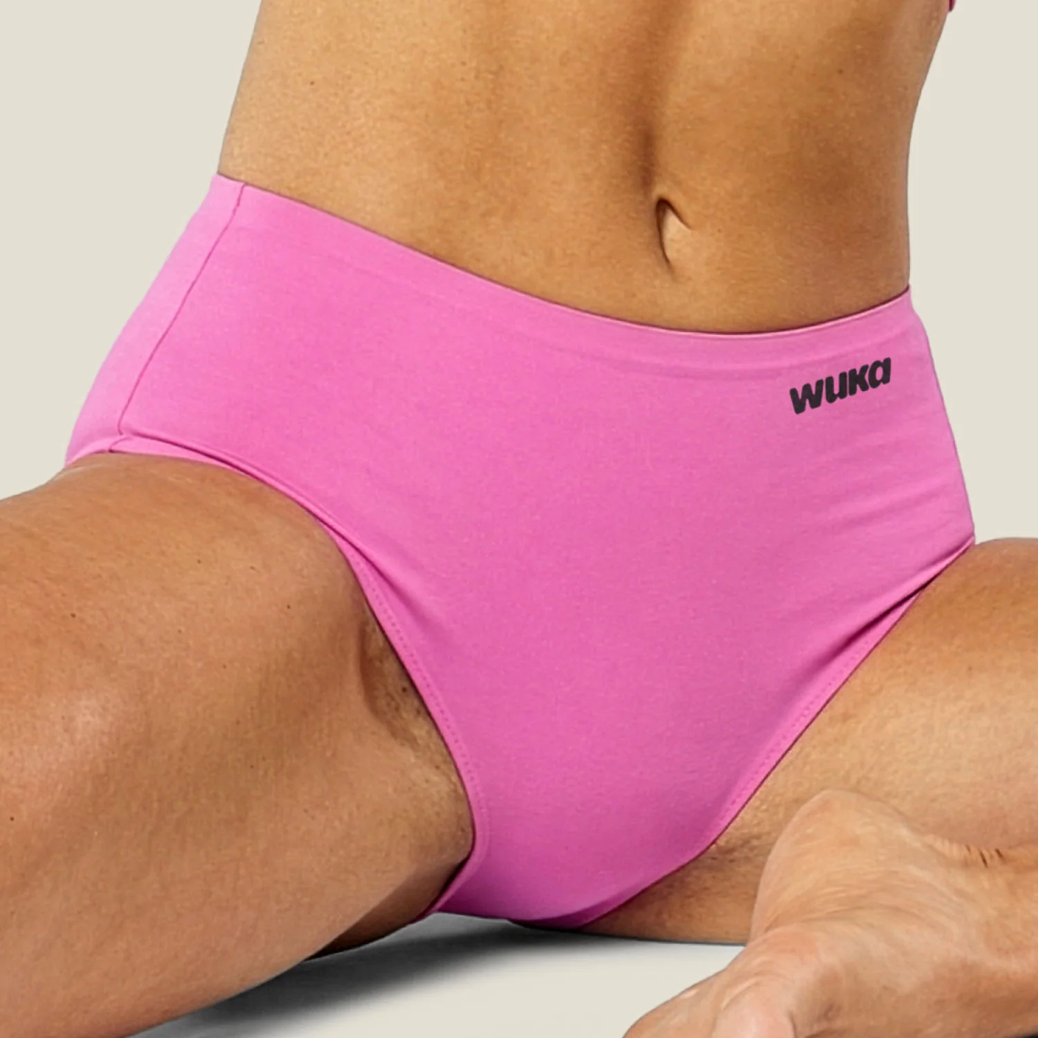 WUKA Stretch Seamless Midi Brief Heavy - Pinkest Pink - Image 8